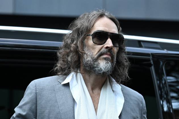 Celebrity Russell Brand appears in court in London