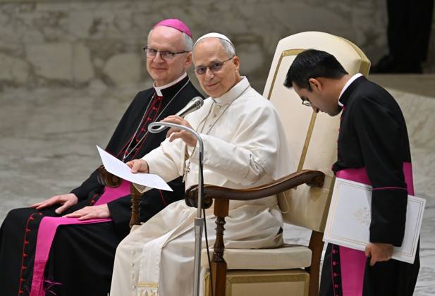 Vatikan, Papst Leo XIV. bei der Eröffnung des Seelsorge-Kongresses