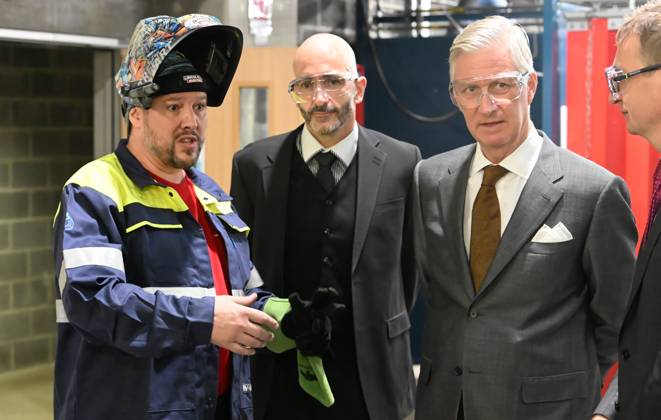 Royals: King Philippe of Belgium visits Technicity in Brussels