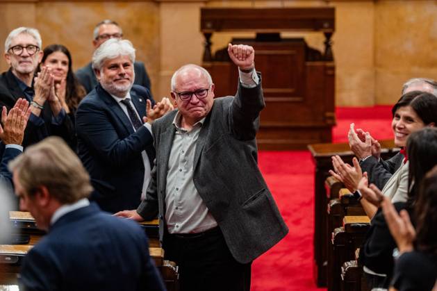 Spain: Lluis Puig returns to the Catalan Parliament in Barcelona
