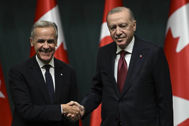 Turkey: Recep Tayyip Erdogan welcomes Mark Carney to Ankara