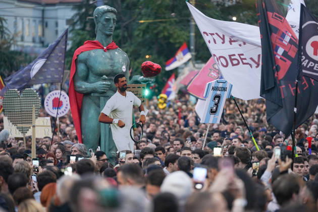 Serbien, Wahlkampfveranstaltung in Belgrad