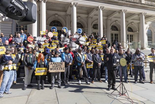 USA, Kundgebung für Verabschiedung des Delivery Protection Acts in New York