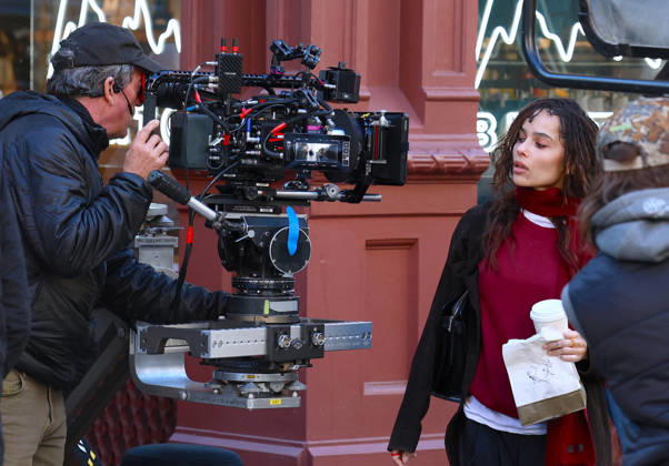 Film, *Die Alive*, filming with Zoe Kravitz in New York
