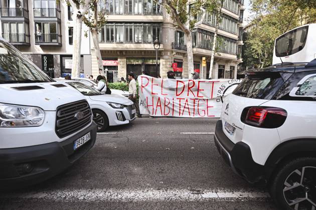 Spain, housing crisis, protest in Barcelona