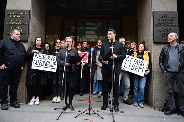 Czech Republic: CT and CRo staff protest in Prague against new funding from the national budget