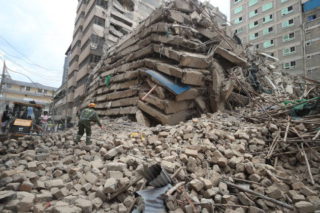 Kenya: Collapse of an 18-storey building under construction in Eastleigh, Nairobi