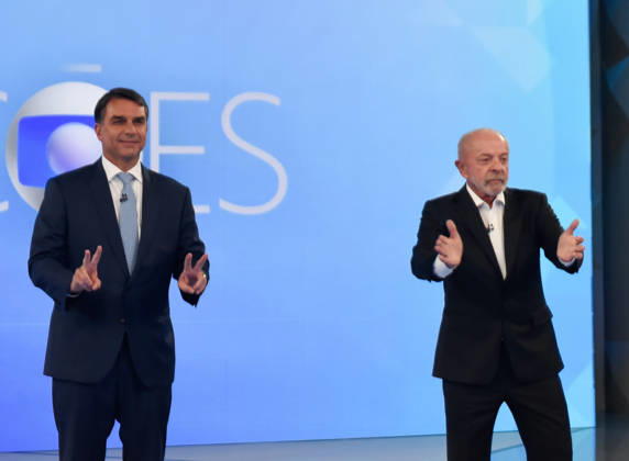Brazilian presidential election: TV debate between Lula da Silva and Flavio Bolsonaro in Rio de Janeiro