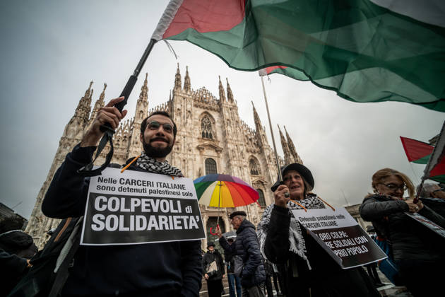 Italien, pro palästinensische Kundgebung in Mailand