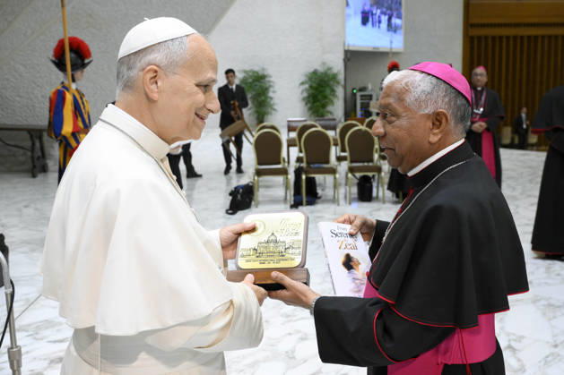 Vatican: Pope Leo XIV during an audience with representatives of the Jesus Youth movement