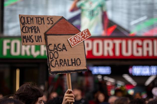 Portugal, Wohnungskrise, Demonstration in Porto