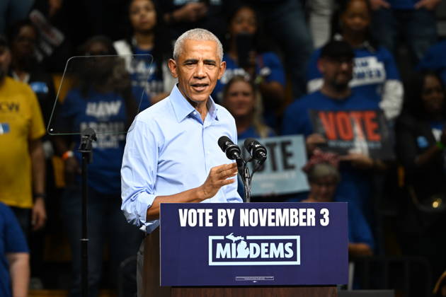 USA, mid-term elections, Democratic campaign rally in Detroit featuring Barack Obama