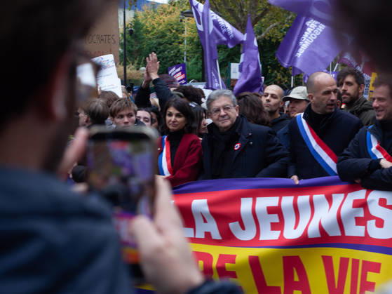 France: Jean-Luc Mélenchon during a demonstration in Paris