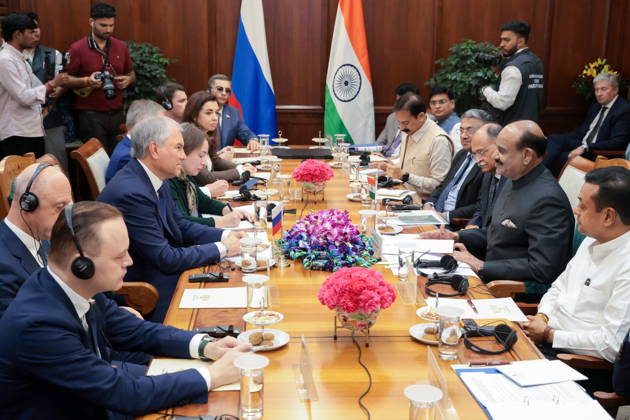 Moscow, meeting between the Speakers of the Russian and Indian Parliaments