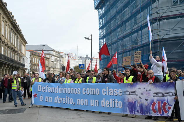 Spanien, Protest gegen Polizeigewalt in A Coruna