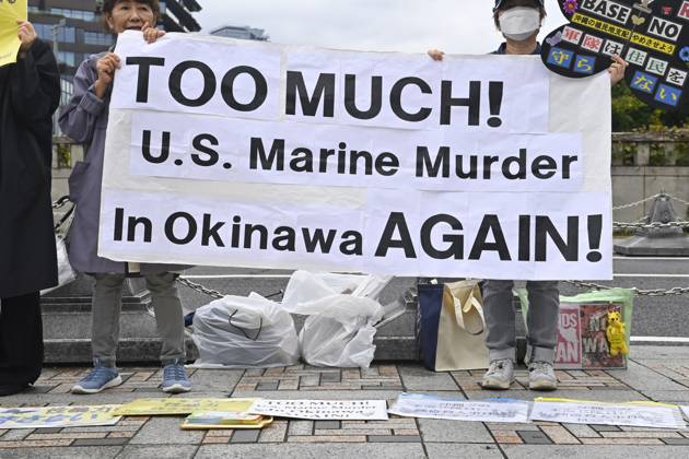 Japan: Protest against the US military presence in Okinawa