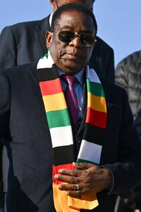 Russland-Afrika-Medienforum in Moskau, Ankunft des simbabwischen Präsidenten Emmerson Mnangagwa
