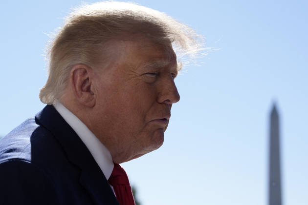 USA, Washington D.C., Donald Trump vor seinem Abflug nach Michigan