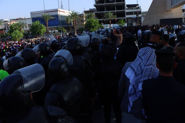 Irak, Demonstration am siebten Jahrestag der Tishreen-Proteste in Baghdad
