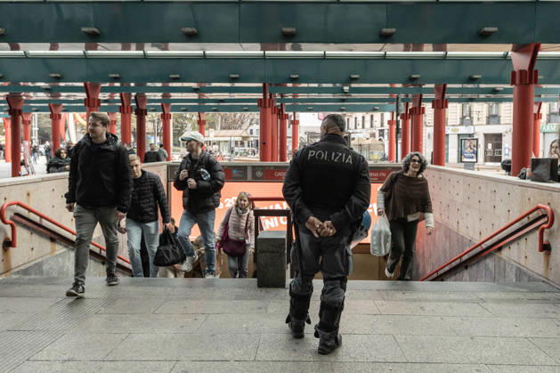 Italy: Military and police presence in Milan