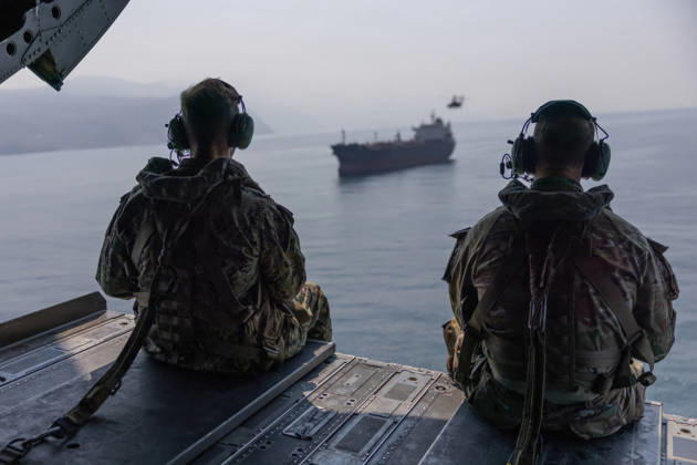 US military personnel are monitoring shipping traffic in the Strait of Hormuz