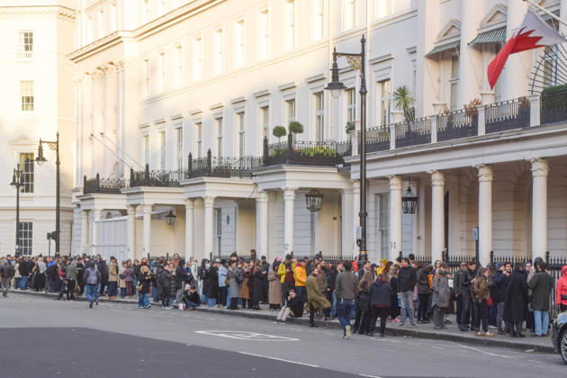Parliamentary elections in Serbia; voters outside the Serbian Embassy in London