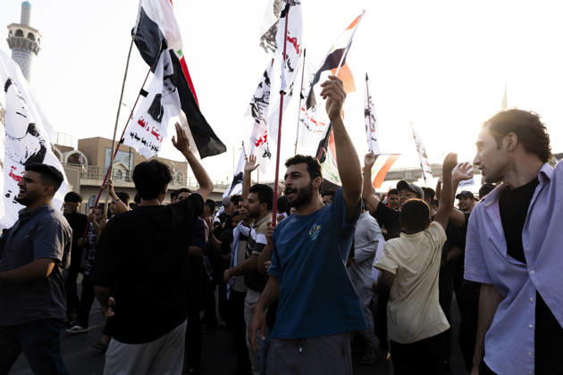 Iraq: Demonstration in Najaf to mark the seventh anniversary of the Tishreen protests
