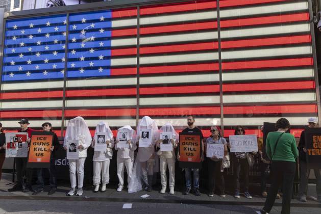 USA, Protestaktion gegen das ICE in New York