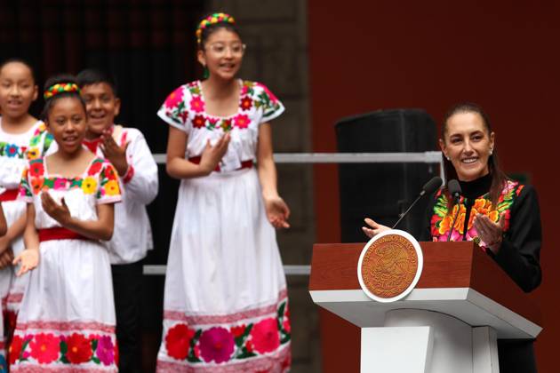 Mexico: Claudia Sheinbaum at the opening ceremony of the national school choir competition in Mexico City