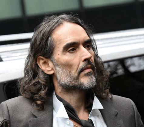 Celebrity Russell Brand appears in court in London