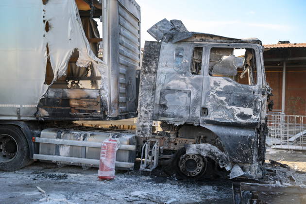 War in Ukraine: Damage following a drone attack on Donetsk