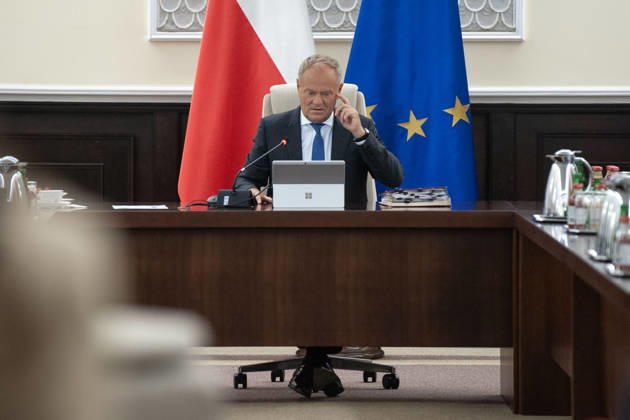 Poland: Donald Tusk during a cabinet meeting in Warsaw
