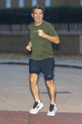 United Kingdom: Andy Burnham out for a jog in London