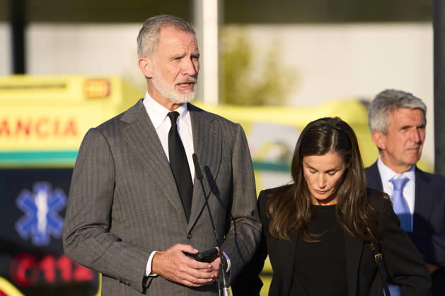 Spanien, Zugunglück bei Toledo, König Felipe und Königin Letizia besuchen die Opfer im Toledo Universitätshospital