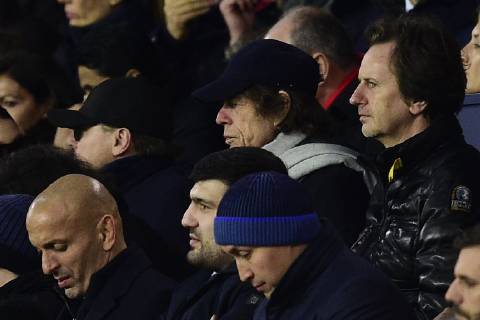 Paris, celebrities visit football match of Paris St. Germain