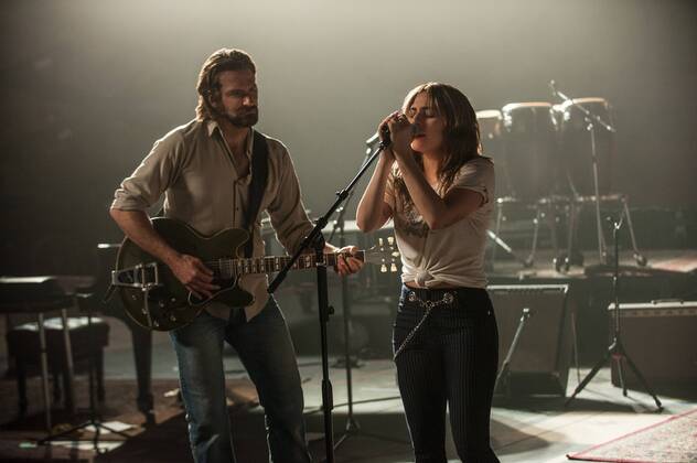 Lady Gaga and Bradley Cooper perform their song Shallow at the Oscars 2019