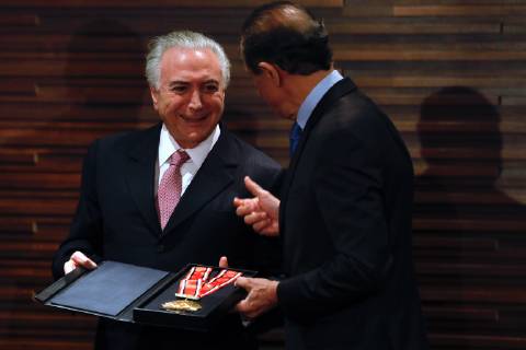 Sao Paulo, Präsident Temer erhält Preis des Industrieverbands FIESP