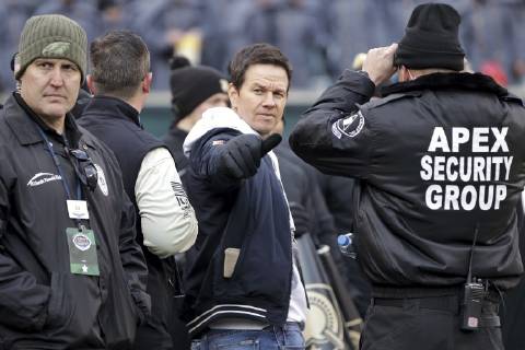 Mark Wahlberg at the Army Navy Football game in Philadelphia
