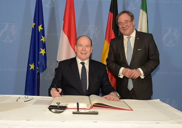 DÃ¼sseldorf, Armin Laschet receives Prince Albert II of Monaco