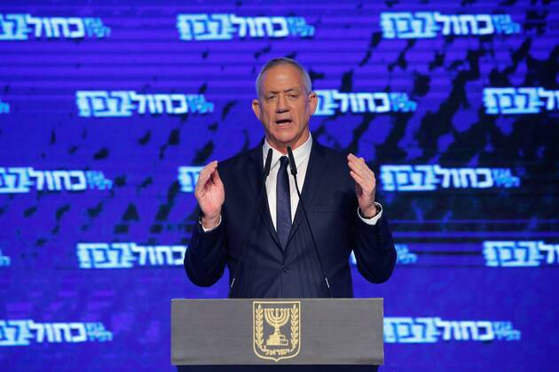 Parliamentary elections in Israel, candidate Benny Gantz for the blue-white list