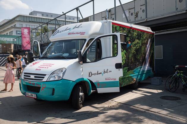 Two Berlin shower mobiles for the homeless are blessed in Rome by Archbishop Dr Heiner Koch