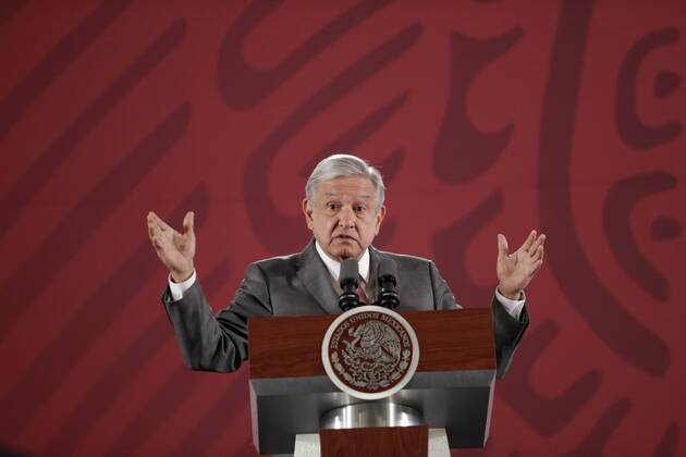 Mexico, press conference with Andres Manuel Lopez Obrador