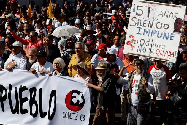 Mexico, demonstrators remember the massacre of Tlatelolco
