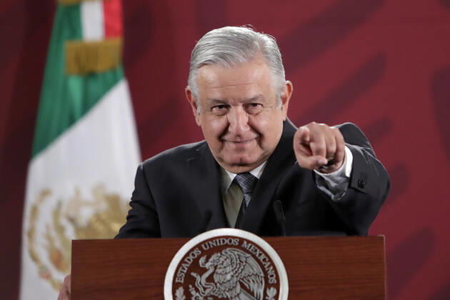 Mexico, Andres Manuel Lopez Obrador Press conference in Mexico City