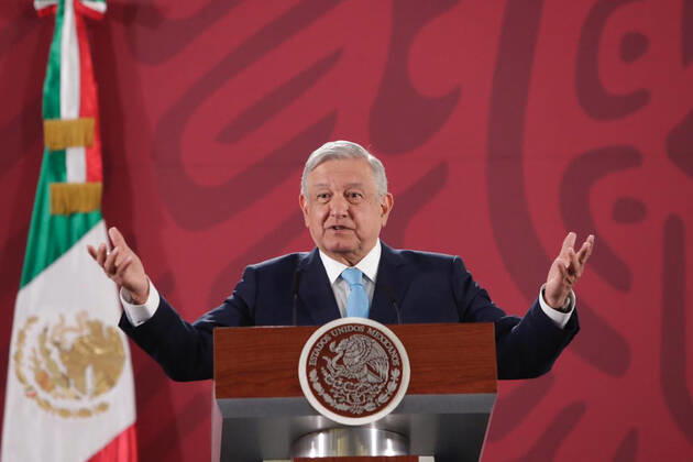 Mexico, Andres Manuel Lopez Obrador Press conference in Mexico City