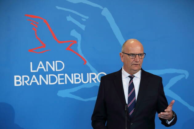 Coronavirus in Brandenburg, Pressekonferenz mit Dietmar Woidke in Potsdam