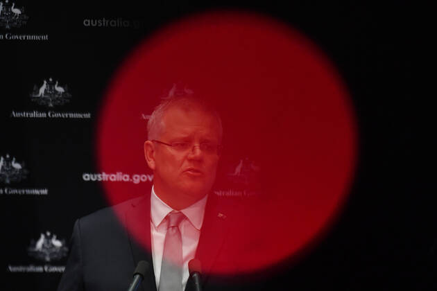Coronavirus in Australien, Scott Morrison Pressekonferenz in Canberra