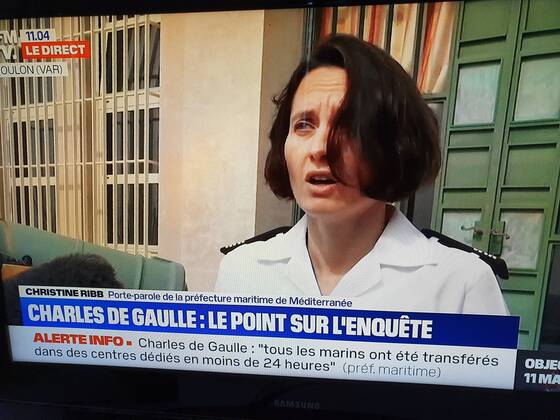 Coronavirus in Frankreich, Christine Ribb zu Infektionen auf Flugzeugträger Charles de Gaulle