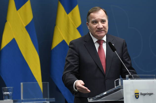 Coronavirus in Schweden, Stefan Lofven Pressekonferenz in Stockholm