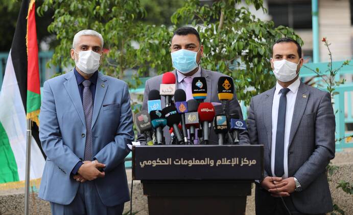 Coronavirus im Gazastreifen, Pressekonferenz zum Coronavirus